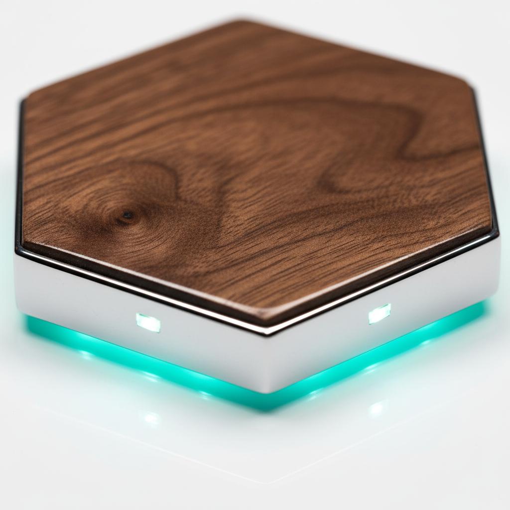 Micro Vault — wood panel with hex peg detail